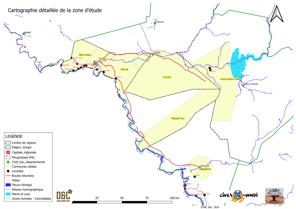 Djigo Engineering Carte détaillée de la zone d'étude