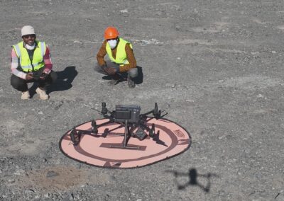Secteur minier – Levé topographique par drone et calculs de volumes