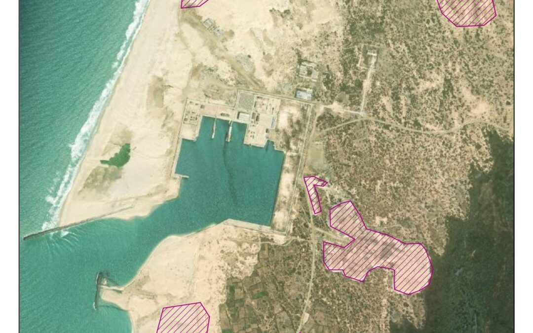 Levé topographique par drone des dépôts de sable autour du Port de Ndiago