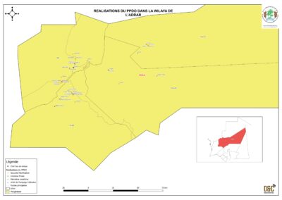 Cartographie des réalisations du Projet de Promotion et de Développement des Oasis(PPDO)